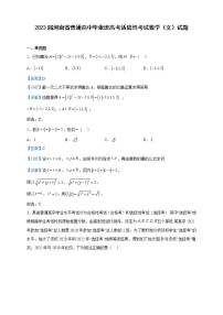 2023届河南省普通高中毕业班高考适应性考试数学（文）试题含解析