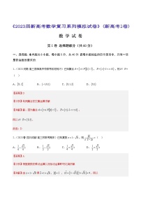 2023届新高考复习系列模拟试卷（九）（新高考I卷）数学试题含解析