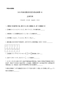 2023年上海市高考考前信息必刷模拟数学卷（一）含答案