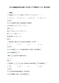 2023届湖南省长沙市第一中学高三下学期月考（八）数学试题含解析