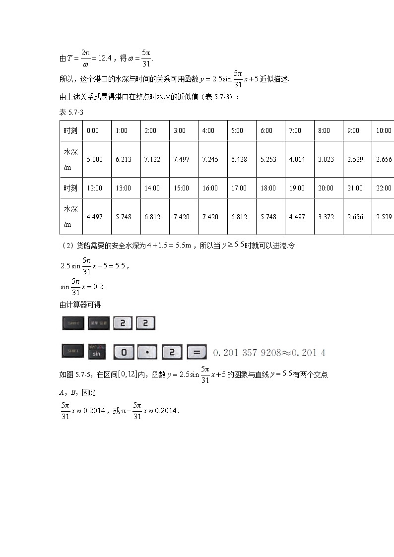 必修1_高中数学（人教A版2019）例题、课后习题及变式题5．7  三角函数的应用第3页