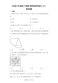 2023届山东省高三下学期二模考前适应性练习（三）试题PDF版含答案