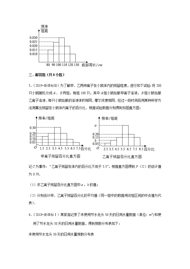 历年高考数学真题精选40 频率分布直方图第3页