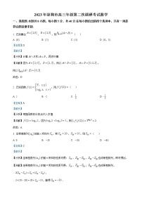 广东省深圳市2022-2023学年高三下学期第二次调研考试（二模）数学试卷（Word版附解析）