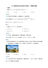 2023届海南省昌江县部分学校高三二模数学试题含解析