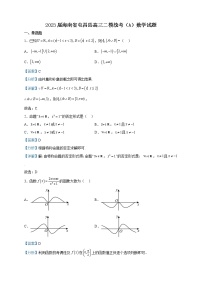 2023届海南省屯昌县高三二模统考（A）数学试题含解析