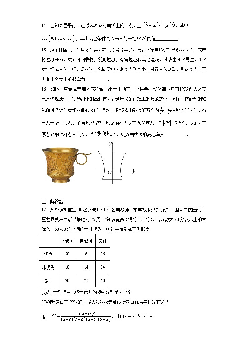 甘肃省酒泉市2023届高三三模文科数学试题03