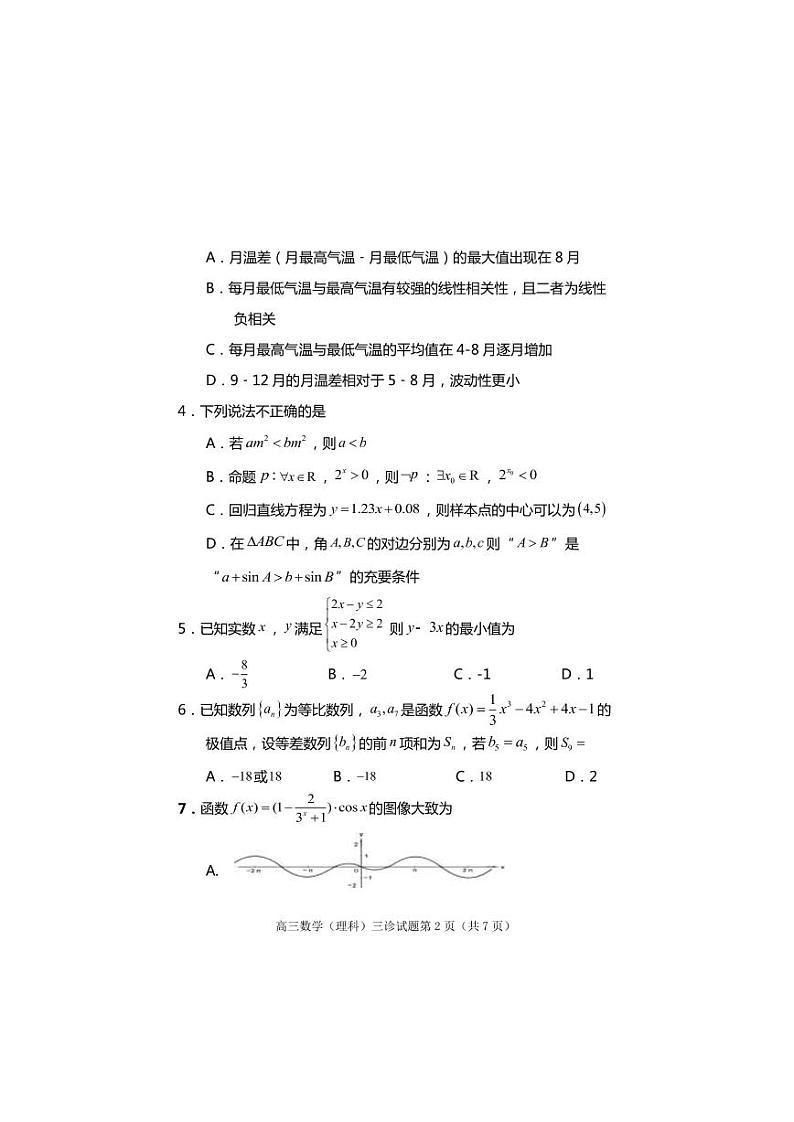 高三数学（理科）2023第2页