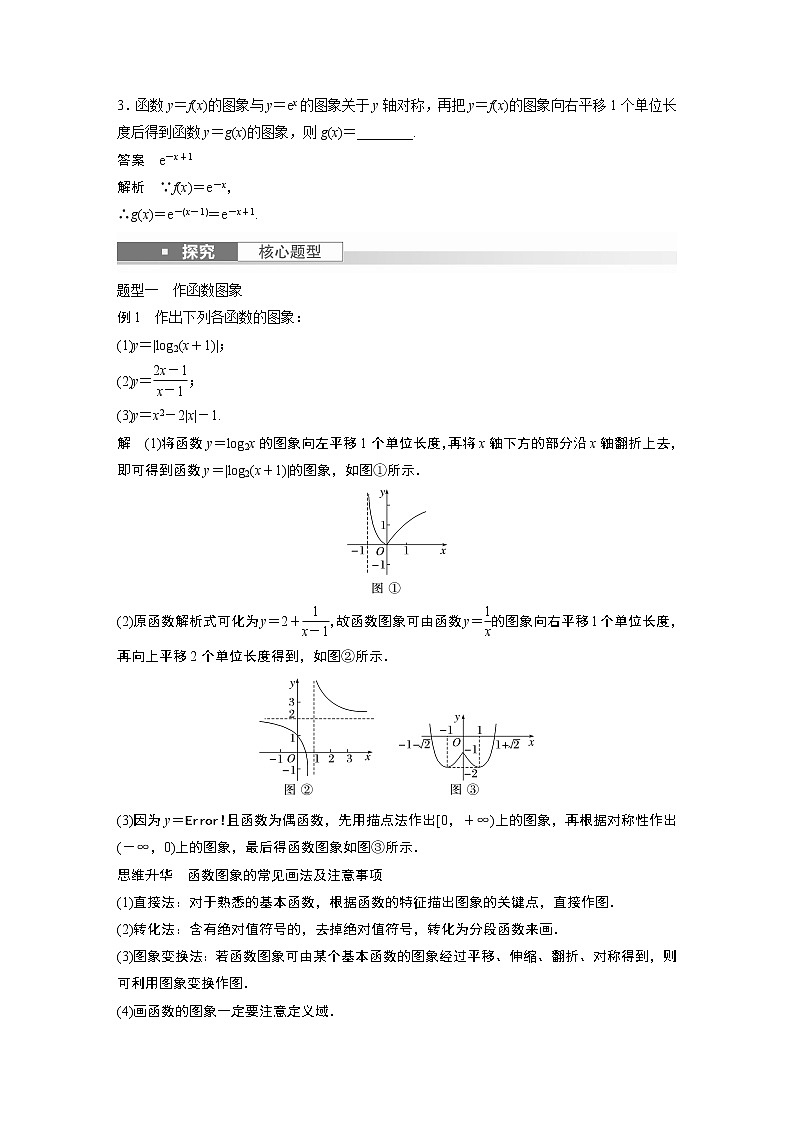 2024高考数学一轮复习讲义（步步高版）第二章　§2.10　函数的图象第3页