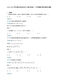 2022-2023学年湖北省武汉市5G联合体高一下学期期中联考数学试题含解析