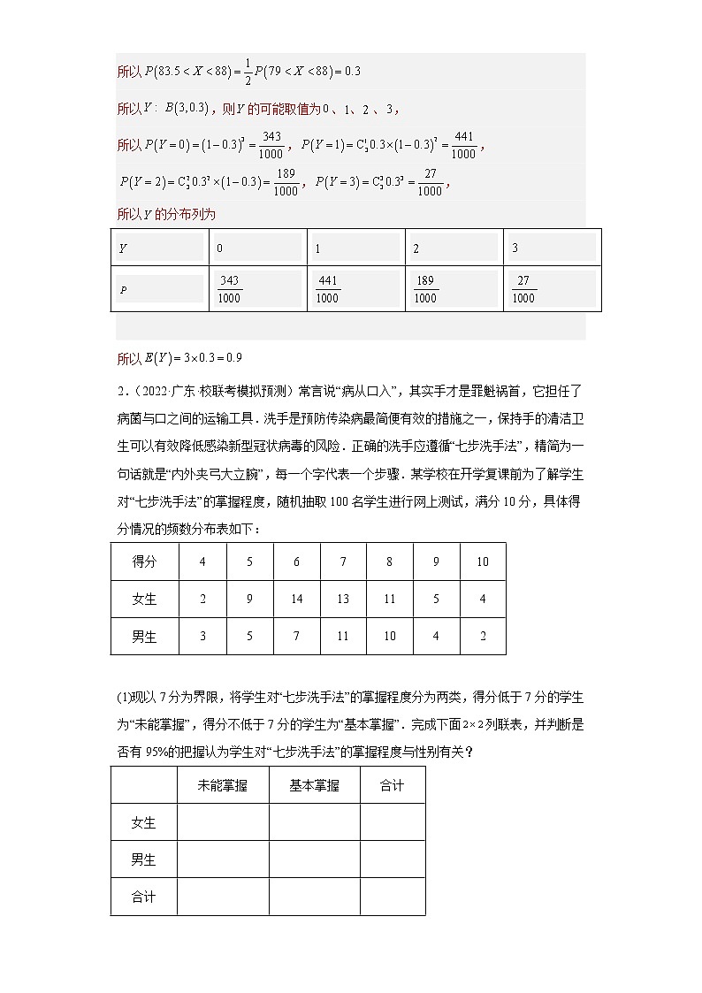 新高考数学二轮复习专题4统计与概率解答题专项提分计划（教师版）第2页