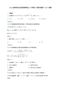 2023届河南省名校青桐鸣高三下学期4月联考数学（文）试题含解析