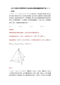 2023年新高考地区数学名校地市选填压轴题汇编01含解析