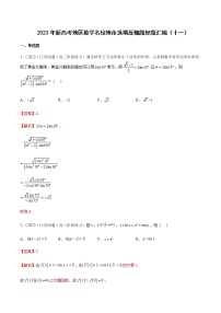 2023年新高考地区数学名校地市选填压轴题汇编11含解析