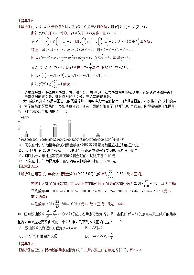 2023年高考考前押题密卷-数学（新高考Ⅱ卷）（全解全析）03