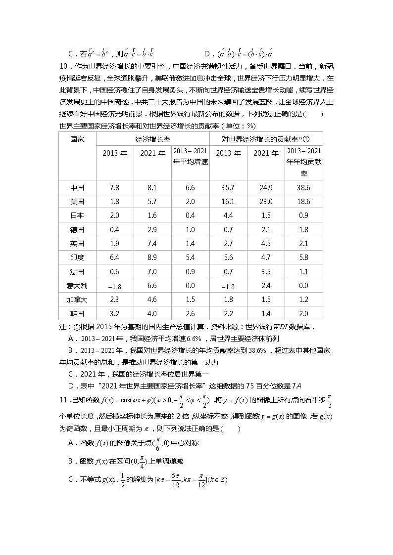 2023年安徽省蚌埠市高考数学第二次质检试卷第2页
