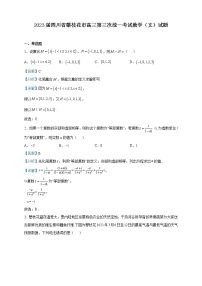 2023届四川省攀枝花市高三第三次统一考试数学（文）试题含解析