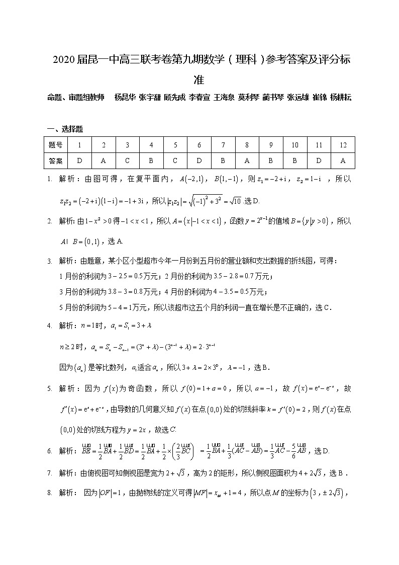 理数参考答案第1页