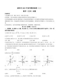 2023届陕西省咸阳市高三下学期高考模拟检测（二）（二模）文科数学试题（PDF版）