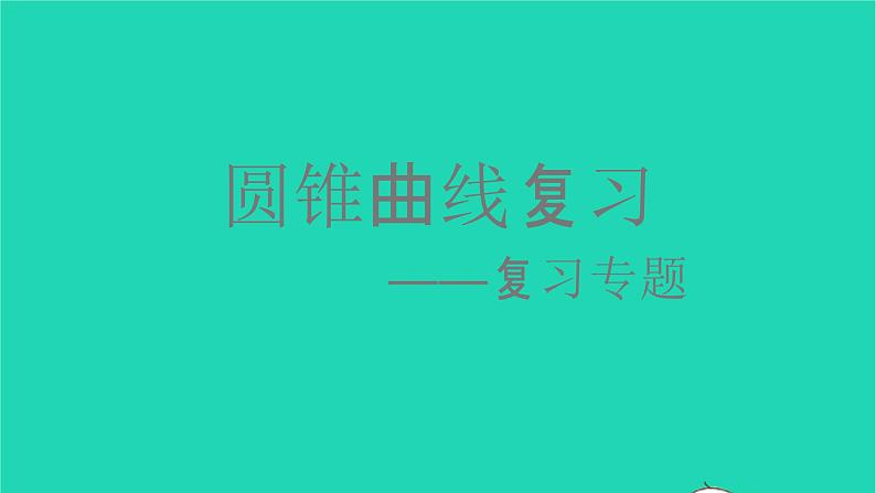 2023届高三数学二轮专题复习 圆锥曲线复习课件第1页