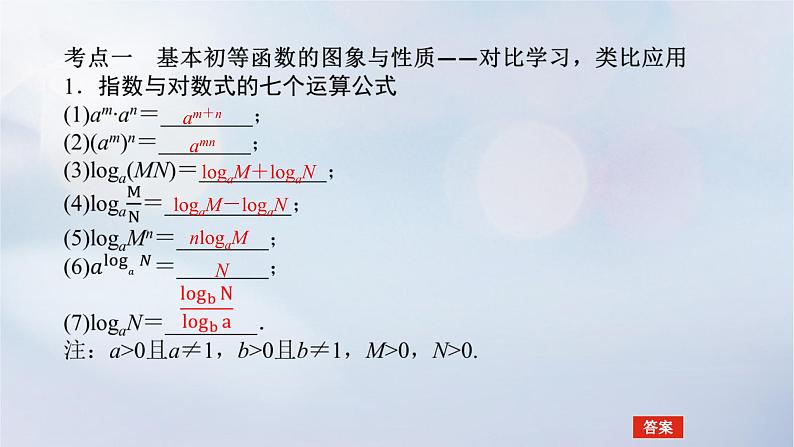 （统考版）2023高考数学二轮专题复习 第三篇 关键能力为重（研重点 保大分）专题六 函数与导数 第2讲　基本初等函数、函数与方程课件04