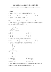 陕西省咸阳市2023届高三三模文科数学试题