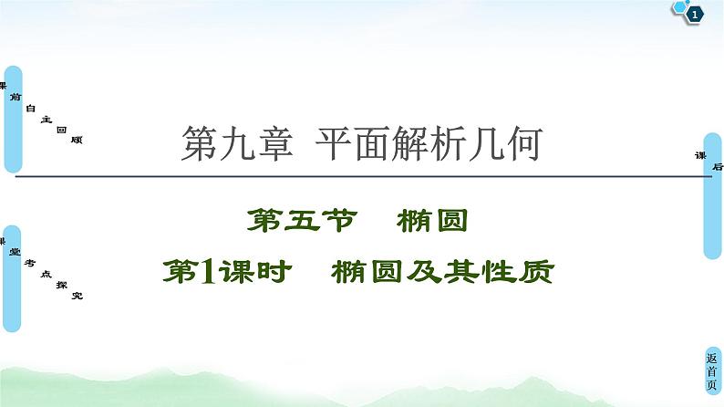 高中数学高考第1课时 椭圆及其性质 课件练习题第1页