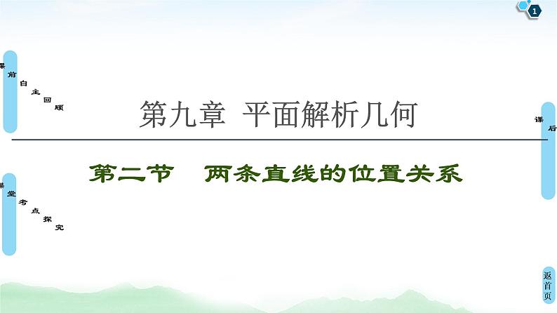 高中数学高考第2节 两条直线的位置关系 课件练习题01