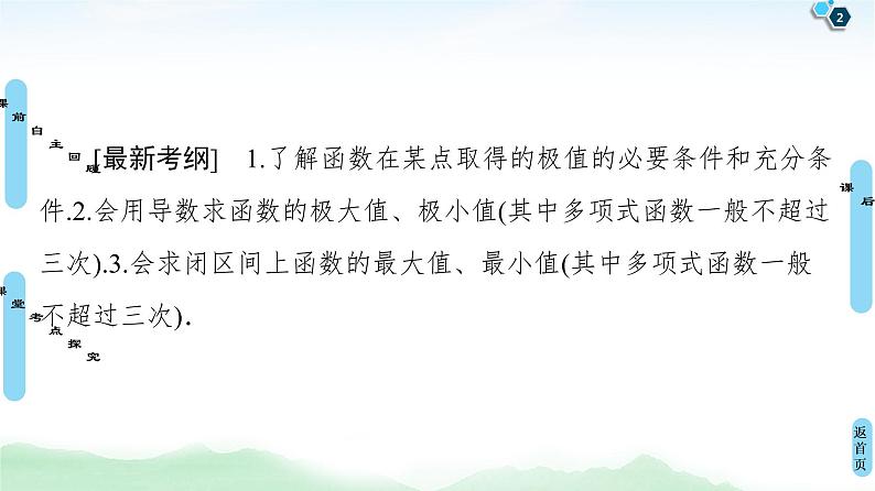高中数学高考第3节 利用导数解决函数的极值、最值 课件练习题第2页