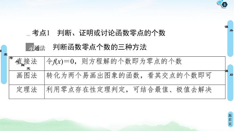 高中数学高考第6节 利用导数解决函数的零点问题 课件03