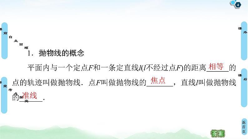 高中数学高考第7节 抛物线 课件练习题04