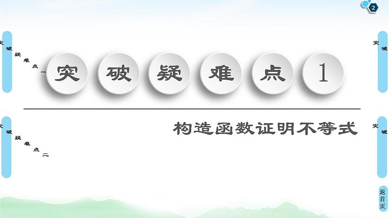 高中数学高考经典微课堂 突破疑难点1 构造函数证明不等式 课件练习题第2页
