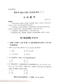 2022-2023学年贵州省贵阳市高三下学期适应性考试（一）（一模）数学文试题 PDF版