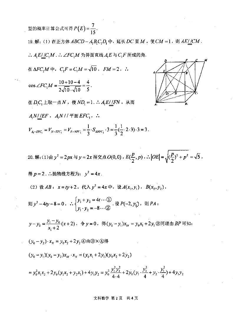 文数答案第2页