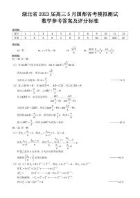 2023届湖北省高三5月国都省考模拟测试数学试题 PDF版