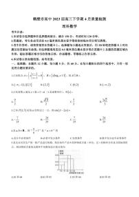 2023届河南省鹤壁市高中高三下学期4月质量检测理科数学试题PDF版含答案