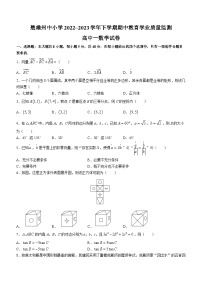 云南省楚雄州2022-2023学年高一数学下学期期中试题（Word版附解析）