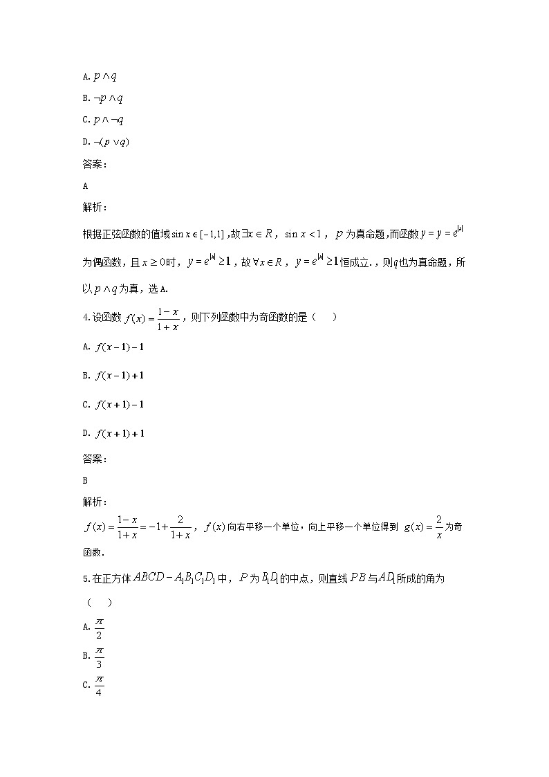 2021年全国统一高考数学试卷（理科）（新课标ⅰ）（含解析版）02