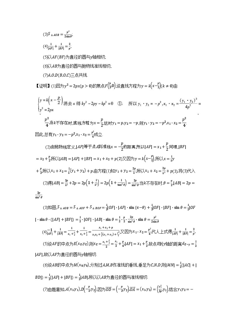 第55讲、抛物线的定义和性质-原卷版 第2页