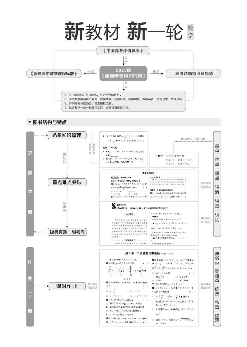 2023 全品高考复习方案 数学 新高考 夯实版（听课手册）【新教材】第2页