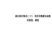 2022届高考一轮复习数学(新高考)课后限时集训20利用导数解决函数的极值、最值课件