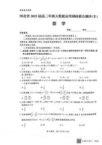 河北省部分学校2023届高三下学期大数据应用调研联合测评（Ⅳ）数学