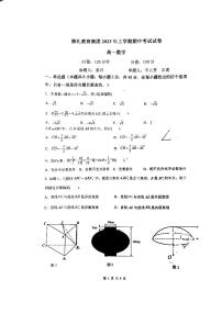 2023雅礼集团高一下学期期中考试数学试卷