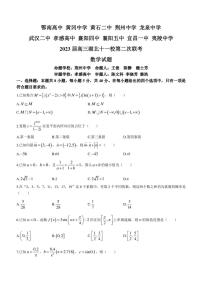 湖北省十一校2022-2023学年高三下学期第二次联考数学试卷Word版含答案