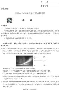 2023届湖南省娄底市高三高考仿真模拟考试数学试卷 PDF版