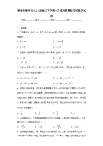 湖南省郴州市2023届高三下学期5月适应性模拟考试数学试题