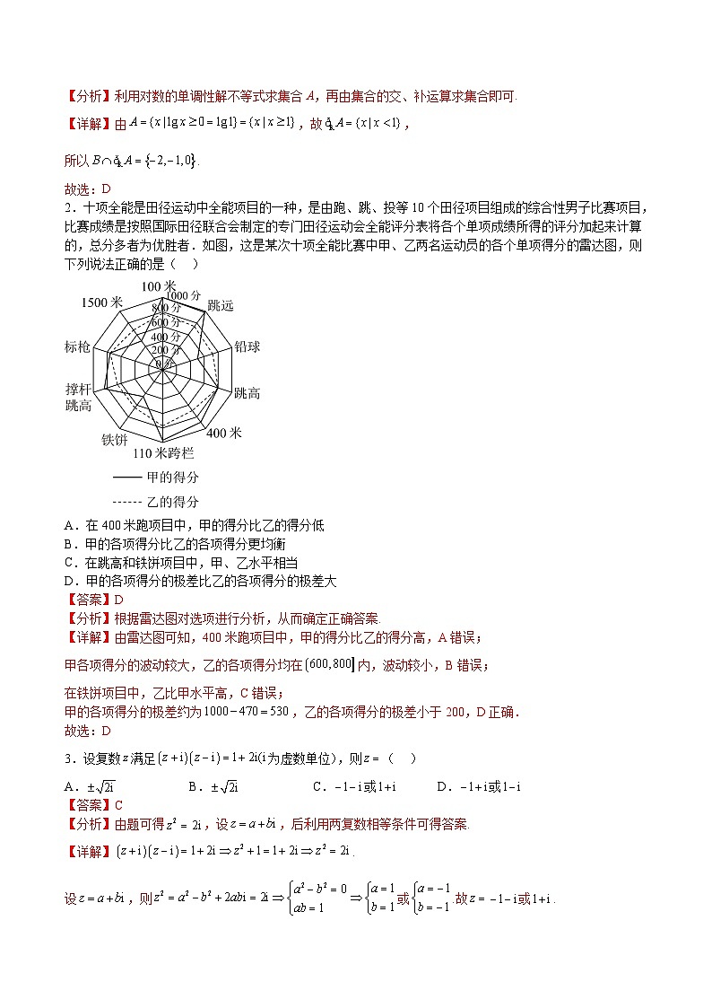必刷卷02（甲卷文科）——【高考三轮冲刺】2023年高考数学考前20天冲刺必刷卷（全国甲卷地区专用）（原卷版+解析版）02