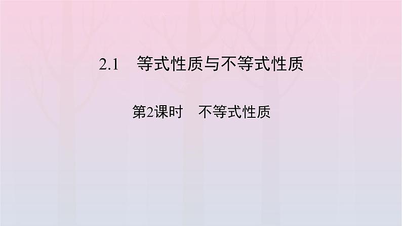 新教材2023年高中数学第2章一元二次函数方程和不等式2.1等式性质与不等式性质第2课时不等式性质课件新人教A版必修第一册第2页