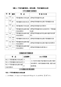 2011-2020年高考数学真题分专题训练 专题15 平面向量的概念、线性运算、平面向量基本定理（教师版含解析）
