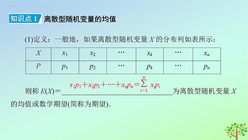 新教材2023年高中数学第6章概率3离散型随机变量的均值与方差3.1离散型随机变量的均值课件北师大版选择性必修第一册第6页